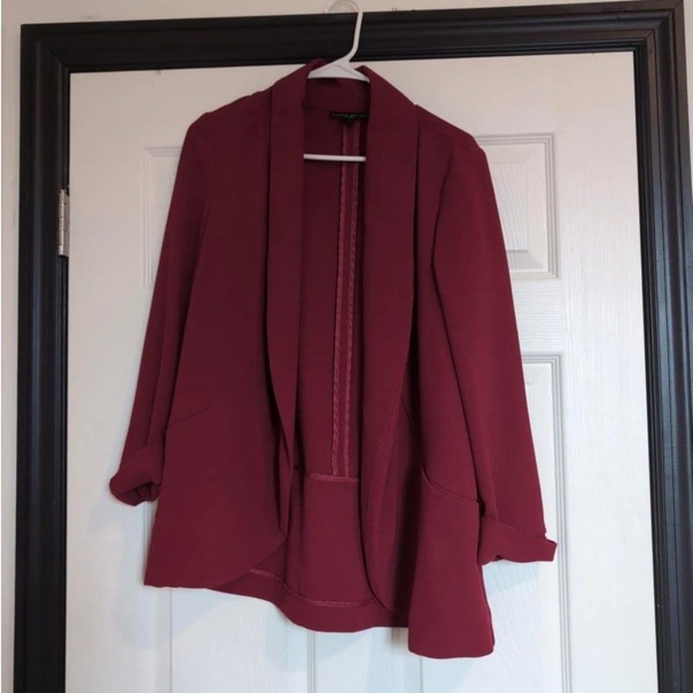 Simply Styled Deep Red Women's Blazer